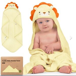 KeaBabies Cuddle Baby Hooded Towel - Yellow